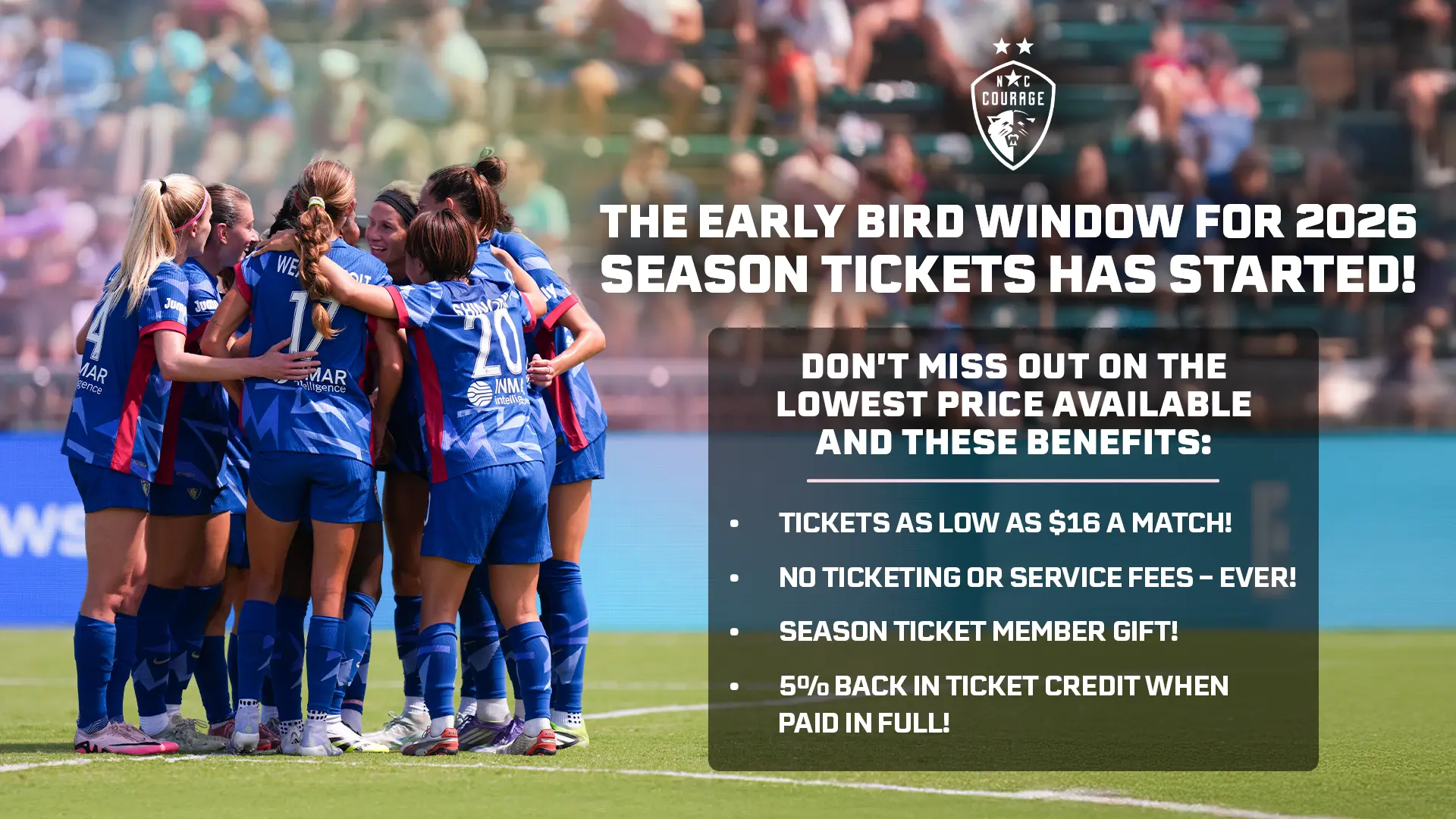 Early Bird Season Tickets