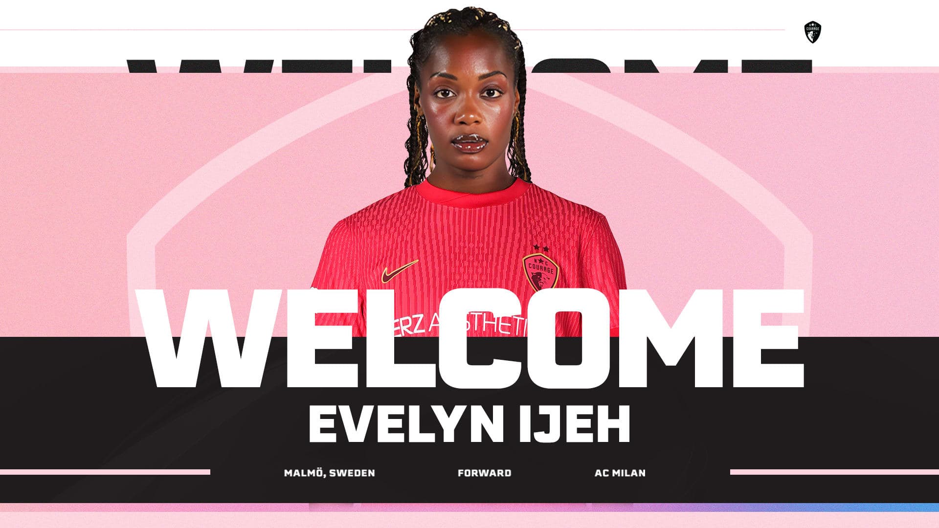 NC COURAGE SIGN SWEDISH STRIKER EVELYN IJEH FROM AC MILAN