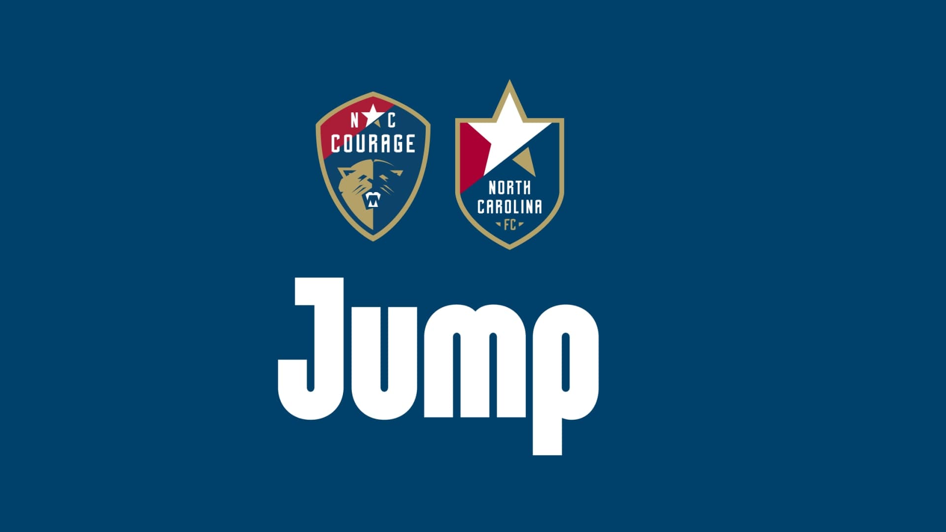 NC Clubs Jump Logo Stack on Blue
