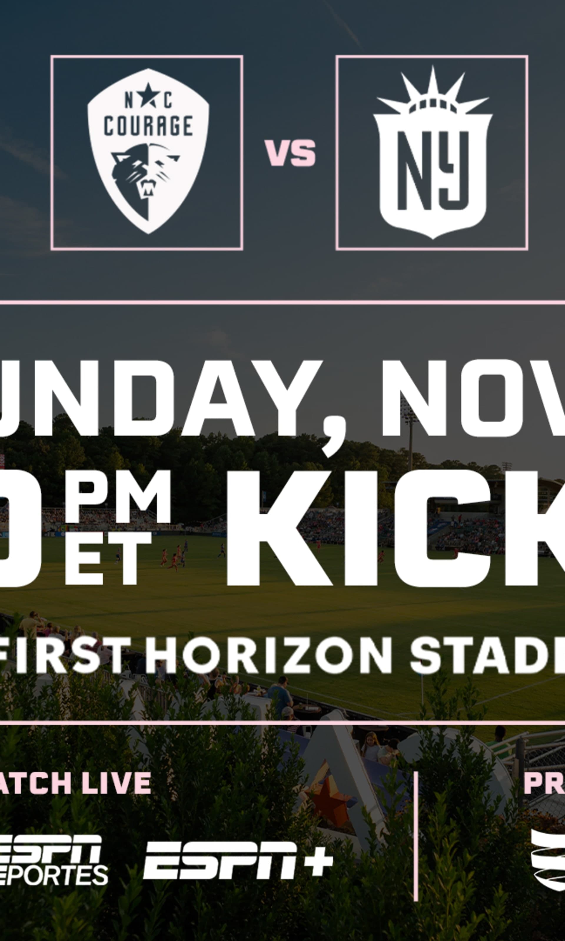 NC COURAGE WILL FACE GOTHAM FC AT 5 P.M. ET ON ESPN IN DECISION DAY MATCH 