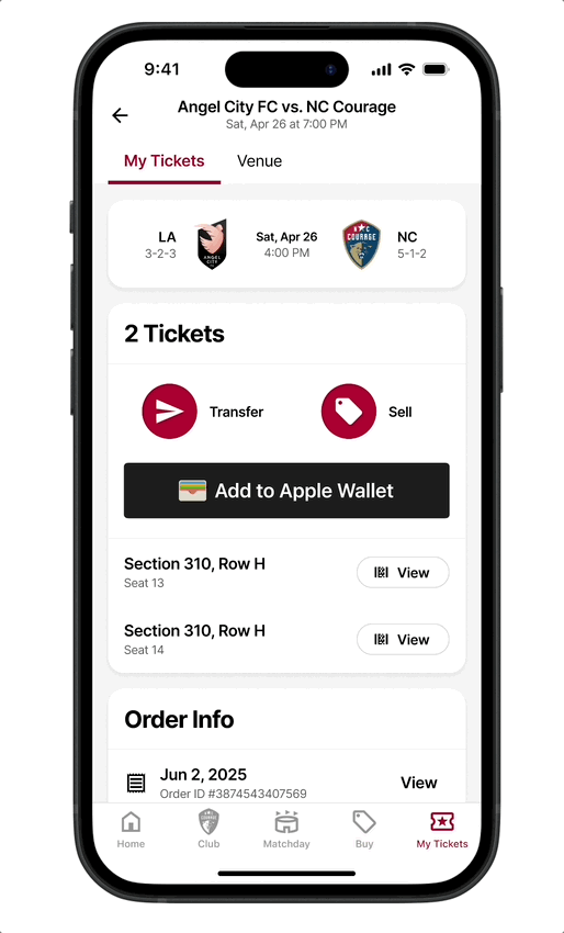 How do I transfer my tickets to someone else