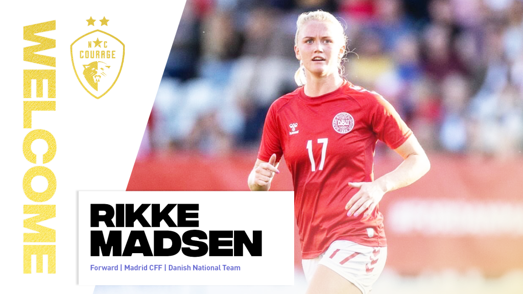 Welcome graphic for forward Rikke Madsen